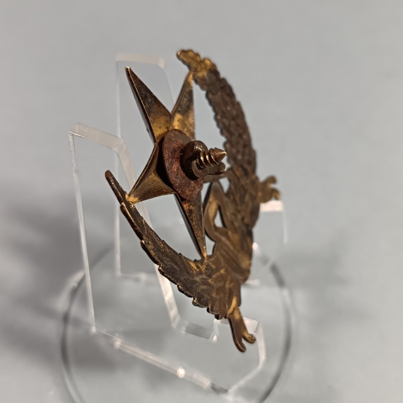 PLAQUE OU INSIGNE DE SHAKO OU GIBERNE D'OFFICIERS MODELE 1872 OFFICIER D'ADMINISTRATION DU SERVICE DE L'INTENDANCE